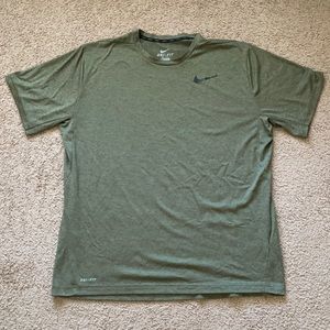 Plain green Nike dri-fit tee